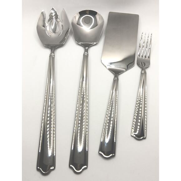 Reed & Barton Oversized 4 Piece Serving Hostess Set Stainless Flatware - Picture 1 of 5
